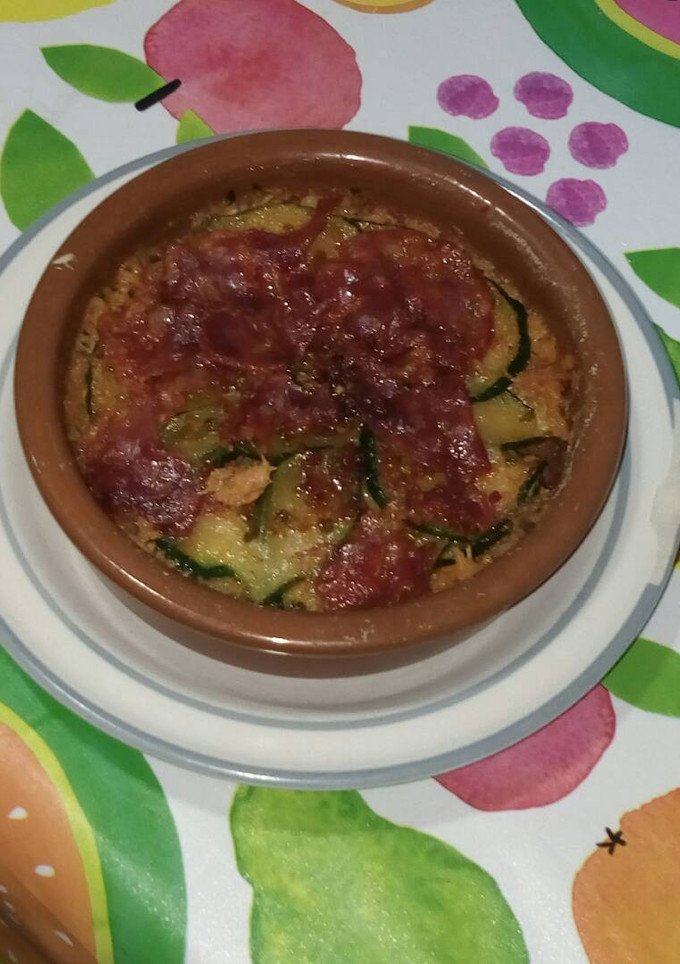 Una foto de Terrina de patata con paté y chorizo