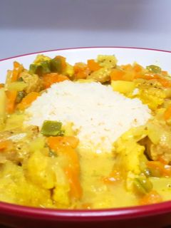 Una foto de Curry de coliflor al estilo indio