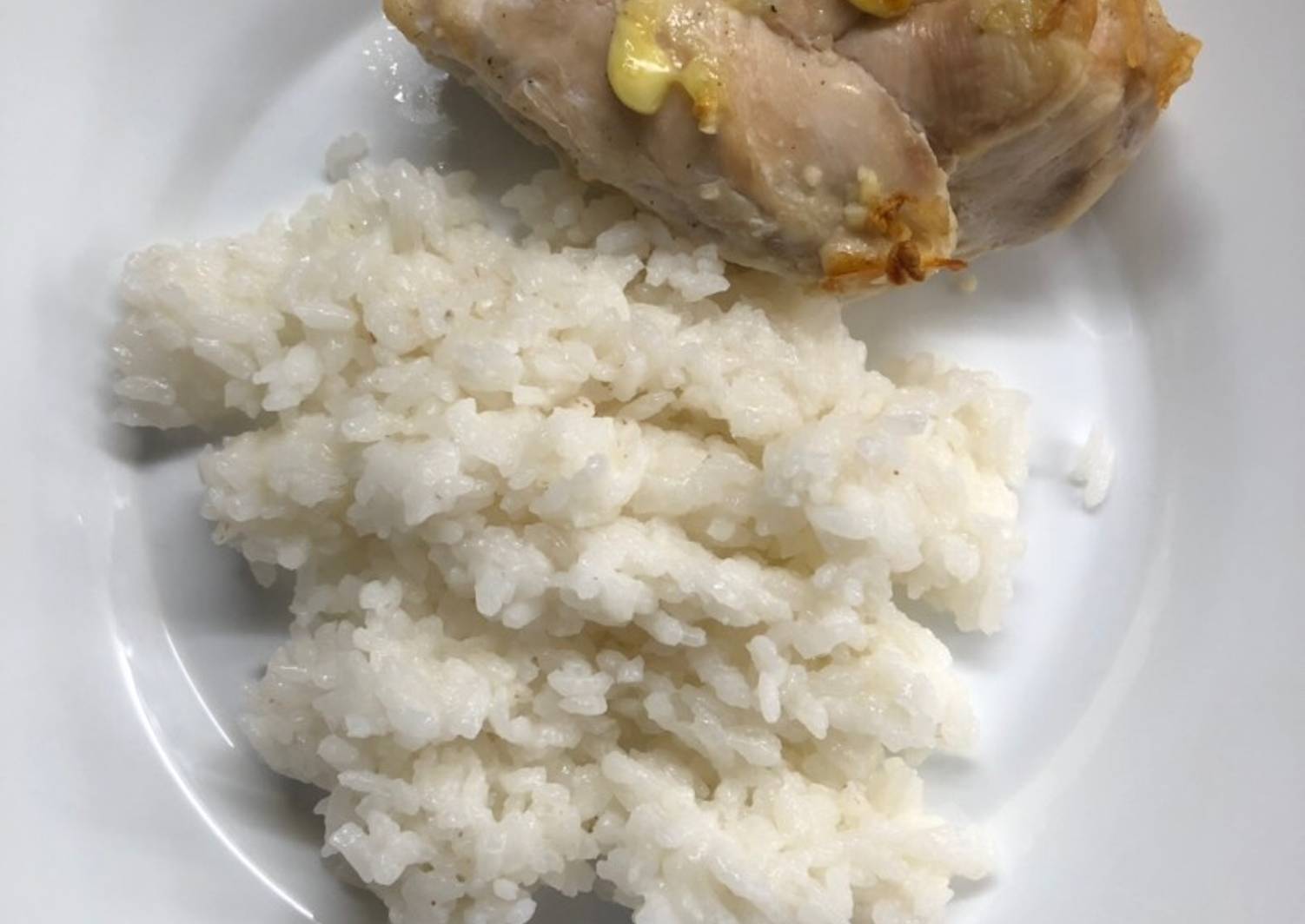 Отварной рис с куриной грудкой
