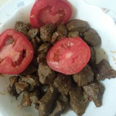 A picture of Fried liver.