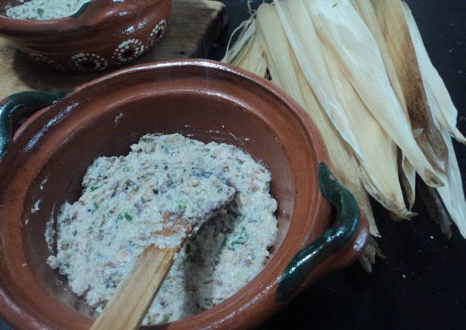 Tamal de cazuela con salsa de birria para las posadas las correa Receta de  MARTÍN GERARDO RAMÍREZ CORREA- Cookpad