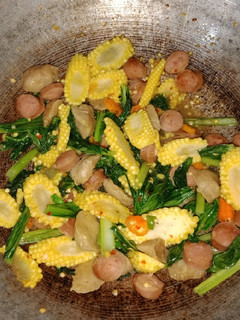 Foto resep Tumis Sawi Jagung Muda