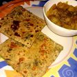 हरी मेथी मिक्स आटा, बेसन मिक्स पराठे
