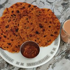 A picture of Crispy Theplas with a Twist (Leftover Rice Thepla).