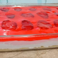 3 layered~Strawberry dessert A picture of 3 layered~Strawberry dessert.