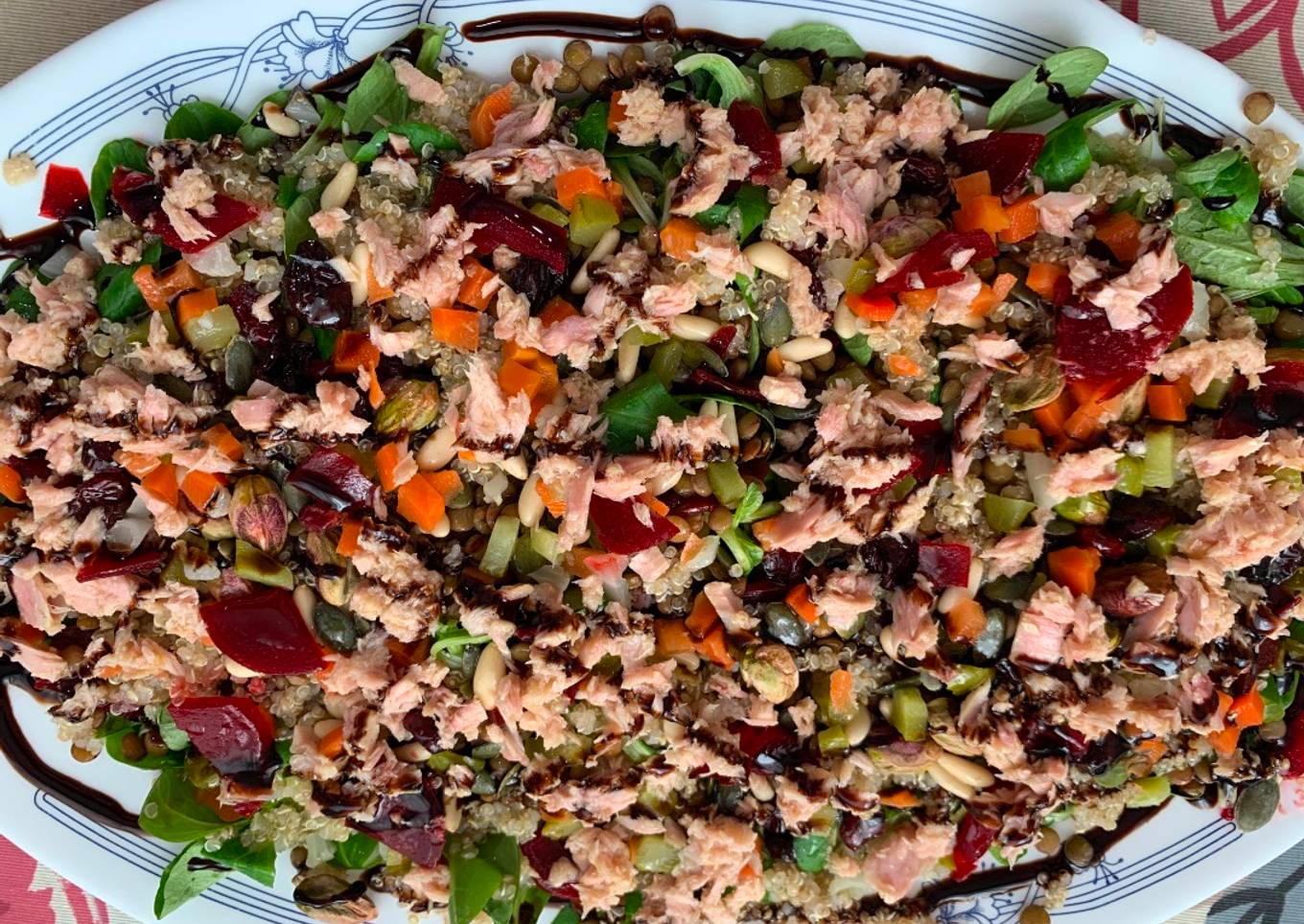 Ensalada de lentejas y quinoa