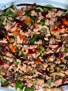 Una foto de Ensalada de lentejas y quinoa
