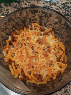 Una foto de Macarrones con carne