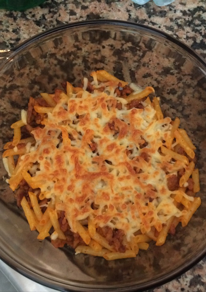 Una foto de Macarrones con carne