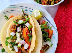 A picture of Zunka bhakri soft tacos.