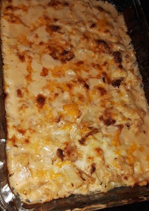 A picture of Cauliflower Mac and Cheese.