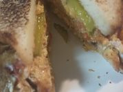 A picture of omelette sandwich