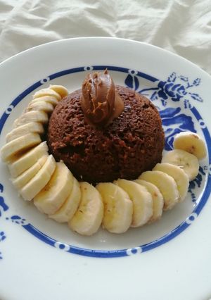 Une photo de Bowl cake cacao speculoos au micro-ondes