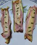Zucchini con jamón y queso