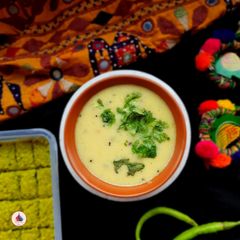 A picture of GUJARATI KADHI WITH SPECIAL MASALA PASTE (South Gujarat Special).