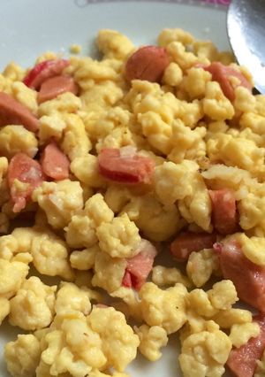 Foto resep Scrambled Egg with Sausage / Telur Orak Arik Sosis