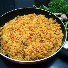 South Indian Tomato Rice A picture of South Indian Tomato Rice.