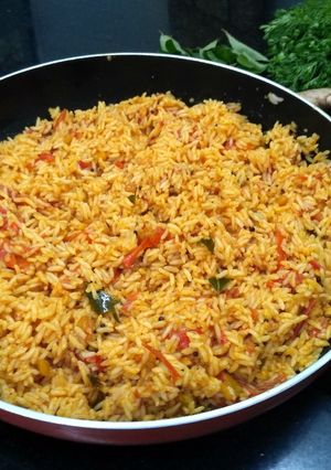 A picture of South Indian Tomato Rice.