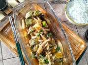 Gambar egg tofu bayam