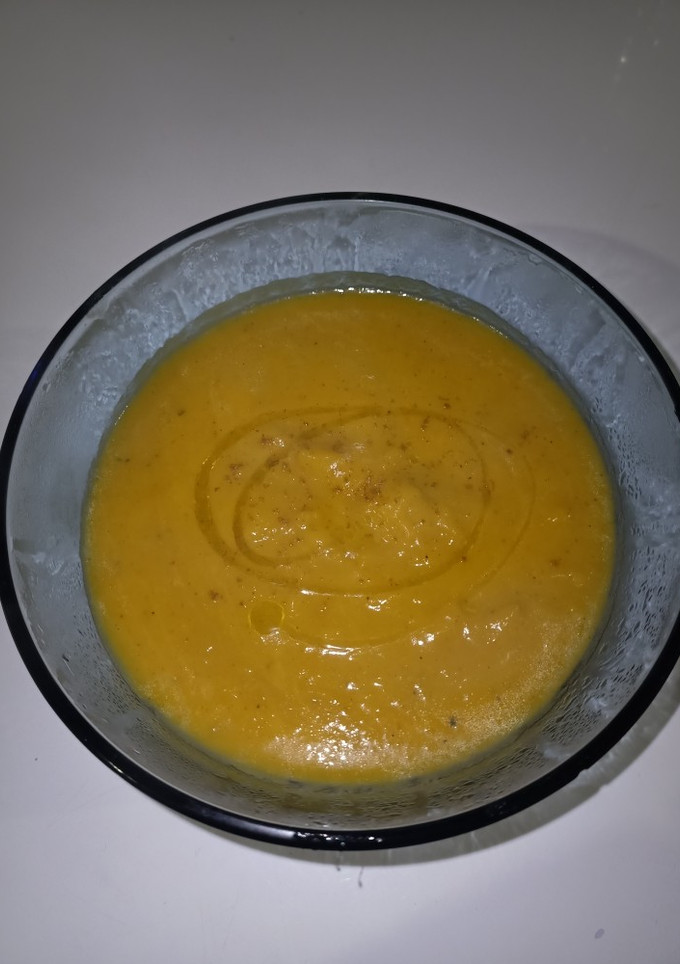 Una foto de Crema de calabaza al curry