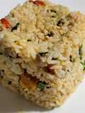 Arroz con huevo revuelto
