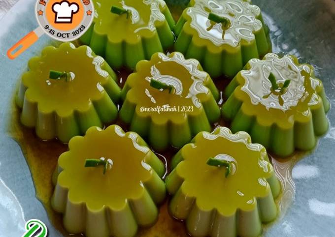 Resipi Puding Karamel Pandan (Tanpa Telur) Oleh Nor Al Fatihah - Cookpad