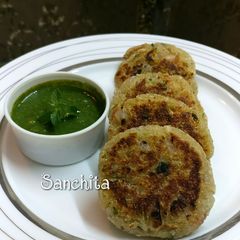A picture of Dahi ke kheel ke kababs.
