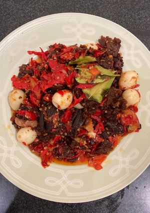 Foto resep Dendeng Batokok Pedas (Merah)