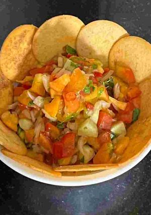 A picture of Healthy Peach 🍑 Salsa.