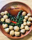 Nấm rơm kho tiêu xanh