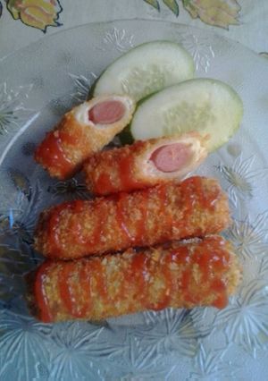 Foto resep Roti gulung sosis cocol sambal