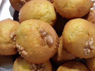 Queques de abóbora com nozes na air fryer