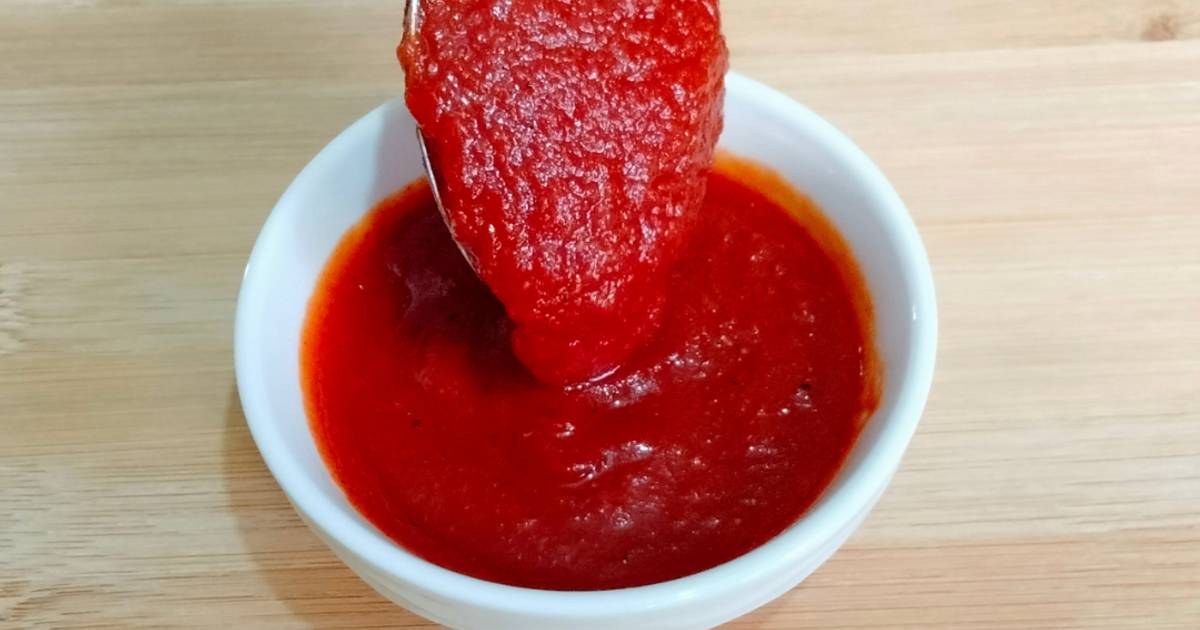 Homemade Tomato Ketchup Recipe Market Style Ketchup Recipe Recipe by