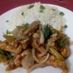 A picture of Mongolian Chicken.