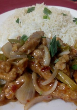 A picture of Mongolian Chicken.