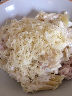 Tejszínes virslis penne recept fotója