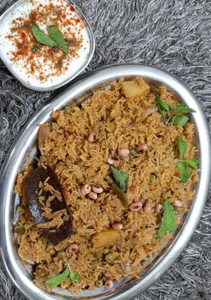 A picture of Pudina rice.