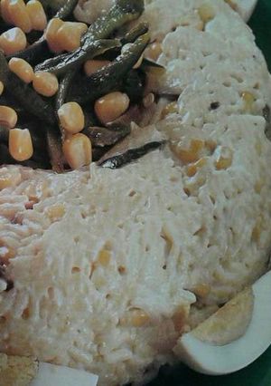 Una foto de Corona de arroz cremoso