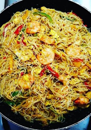 รูปของ ผัดหมี่สิงคโปร์  Stir fry Singapore Noodles