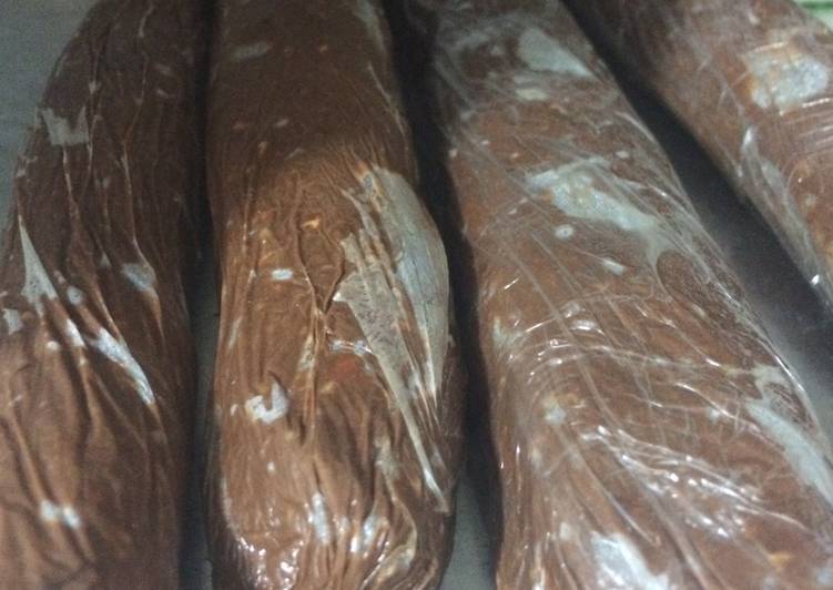 Chorizo de chocolate sin Tacc y sin horno