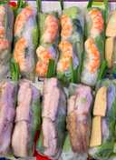 Vietnamese rice pepper rolls with prawns and pork