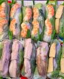 Vietnamese rice pepper rolls with prawns and pork
