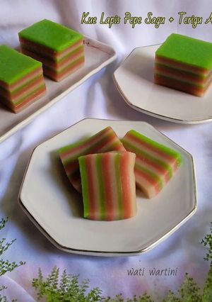 Foto resep Kue Lapis Pepe Sagu + Terigu Anti Gagal