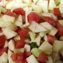 A picture of Cucumber Apple and Tomato Salad.