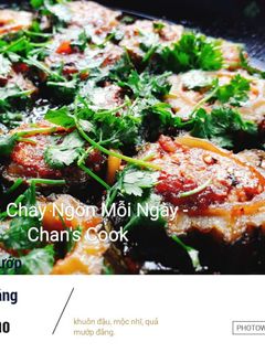 Hình của món Mướp đắng nhồi đậu khuôn kho chay.