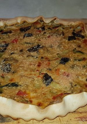 Una foto de Tarta de berenjena y zucchini