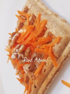 صورة لوصفة وافل الشوفان و الجزر الصحي 🥕