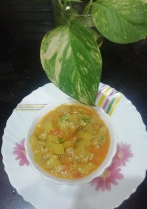 A picture of Bottle Gourd Subji.