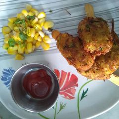 A picture of Corn kabab.