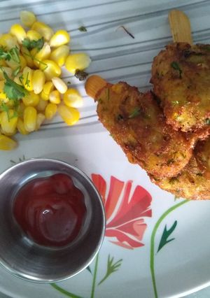 A picture of Corn kabab.